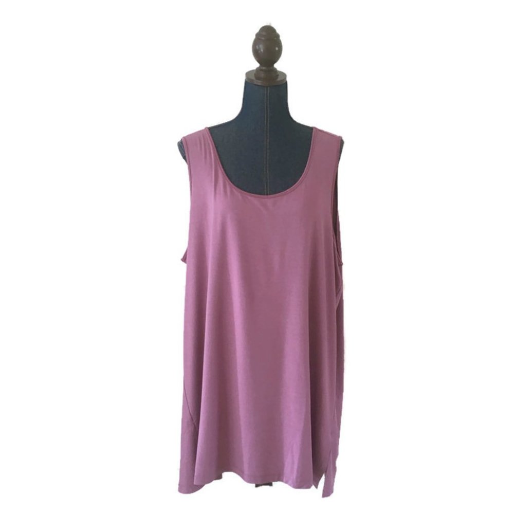 H by Halston womens purple slinky tank top NWOT
